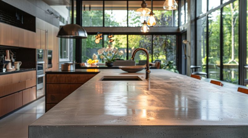 Cement Counter Installation in Napa, CA